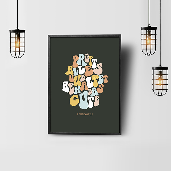 Poster - Jahreslosung 2025 - Letter schwarz