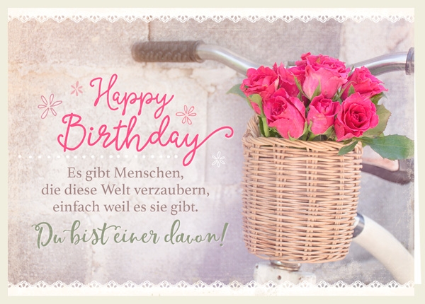 Faltkarte - Happy Birthday - Die Welt verzaubern