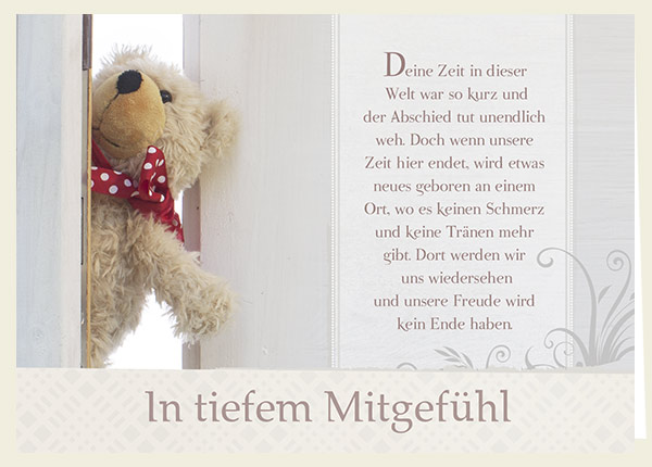 Faltkarte - In tiefem Mitgefühl