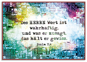 Metallschild klein - Des Herrn Wort