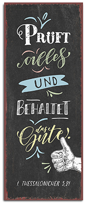 Metallschild lang - Jahreslosung 2025 - Tafel