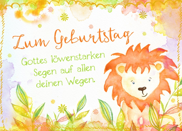 XL-Postkarte Big Blessing - Zum Geburtstag - Löwenstarken Segen