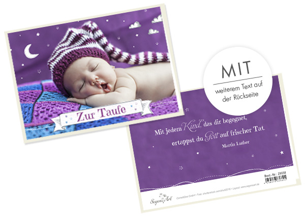 Faltkarte - zur Taufe