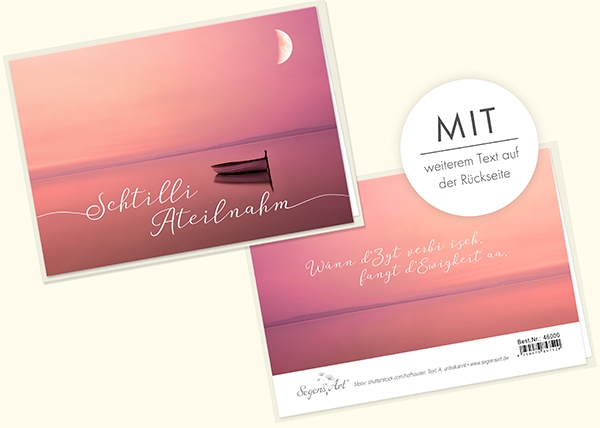 Faltkarte - Schtilli Ateilnahm (Schweizerdeutsch)