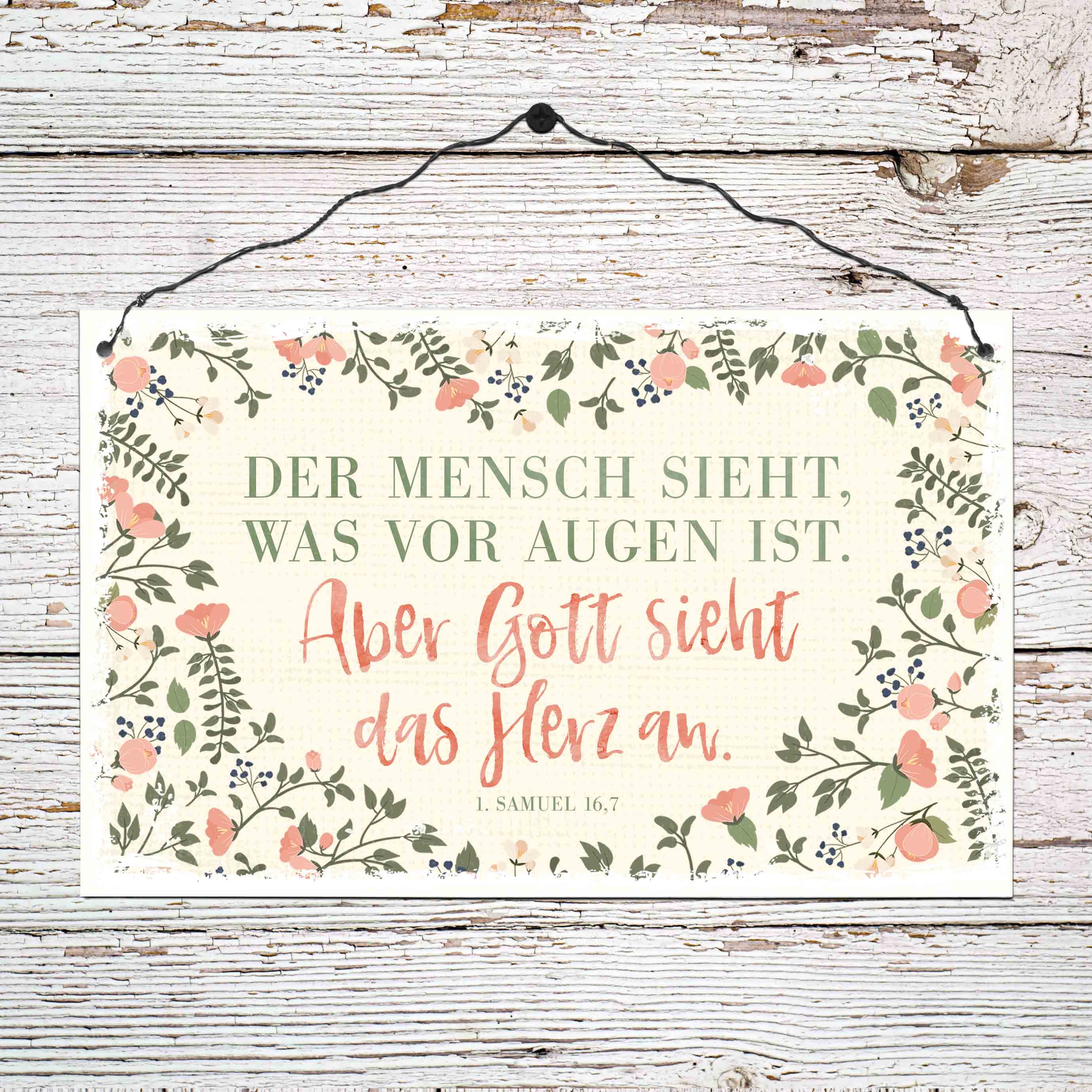 Holzschild groß - Aber Gott sieht