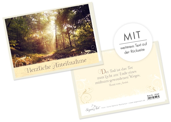 Faltkarte - Herzliche Anteilnahme - Das Tor